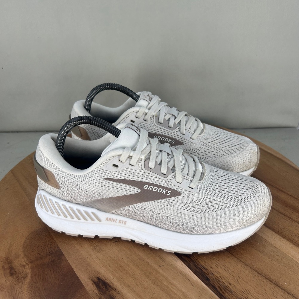 Brooks Ariel GTS 24 Womens Running Shoes Oyster Rose Gold 1204141B135 Size 8.5 B